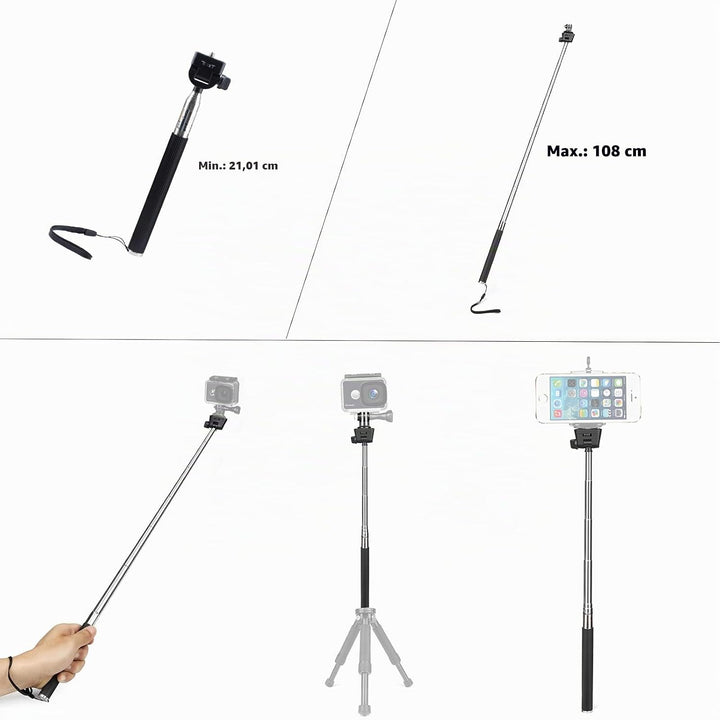 D&amp;F 10-1 Sport Kamera Zubehör Kit für Gopro Hero 7/6/5/4 / Hero (2018) SJCAM YI Crosstour AKASO Camp