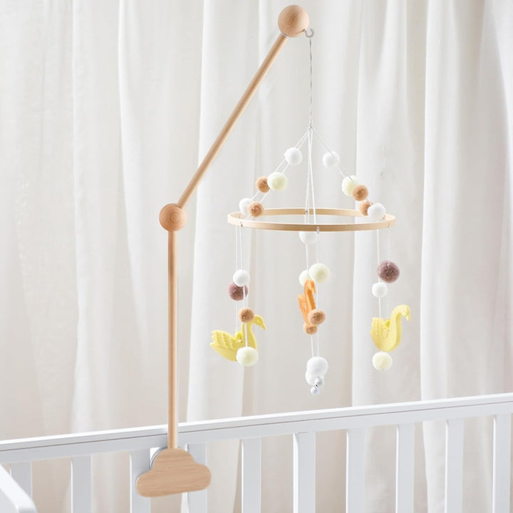 Baby-Mobile-Aufhänger Mobile-Arm für Kinderbett Holz-Wolken-Design abnehmbarer Baby-Mobile-Aufhänger