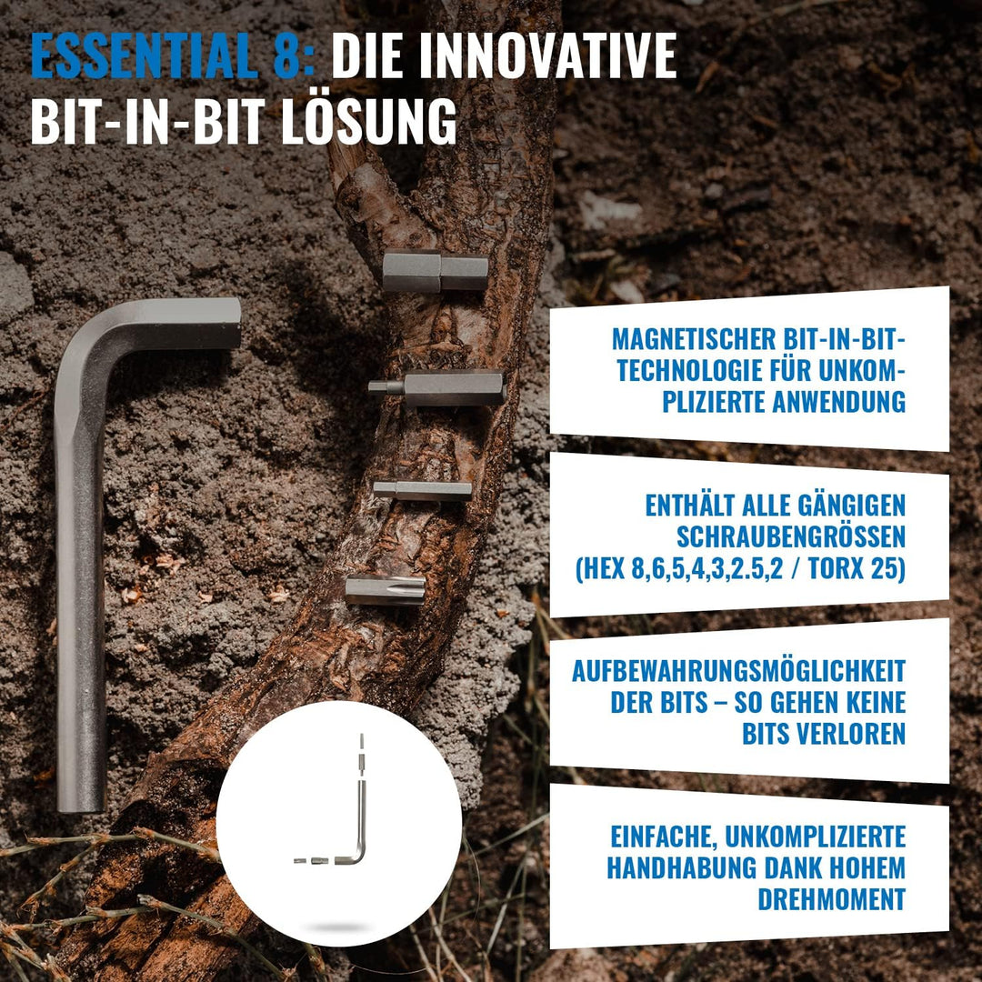 milKit Hassle'off Fahrrad Multitool Werkzeug ideal für Tubeless - mehr als 20 Funktionen - Fahrradwe