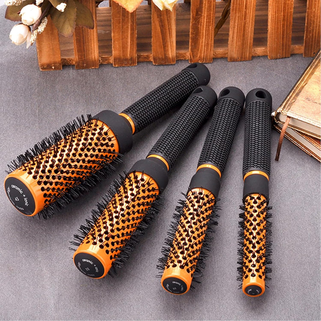 4er Set Haarbürsten Salon Profi Haar-Rundbürste Rundkamm Fönbürste | Fönbürsten-Styling-Bürsten-Set