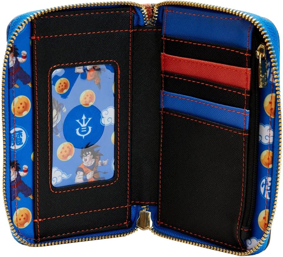 Loungefly Dragon Ball Z Purse Trio Nue offiziell Blau Zip Around Taille unique