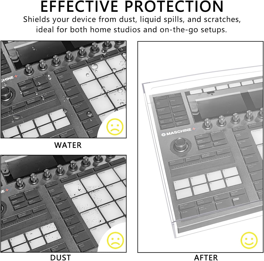 Trommel-Controller-Acryl-Abdeckung, kompatibel mit nativen Instrumenten Maschine + MK3, transparente