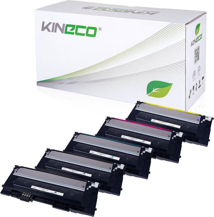 5 Toner kompatibel mit CLP-320 für Samsung CLP-325, CLX-3180, CLX-3185 - Schwarz je 1.500 Seiten, Co