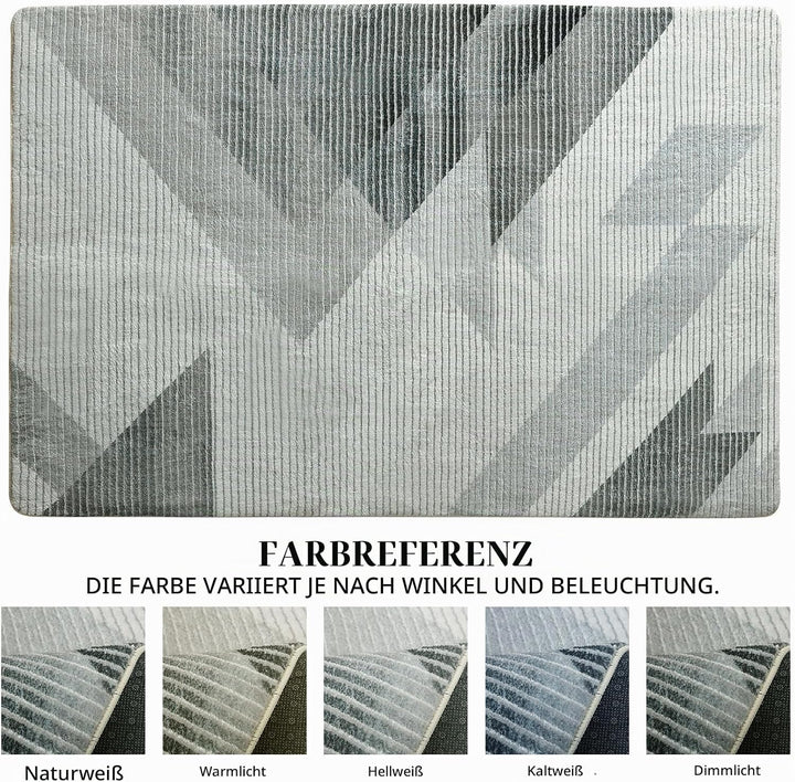 ASIinnsy Teppich Wohnzimmer Schlafzimmer Kurzflor Teppiche Modern Grosser Teppich rutschfest Weich A