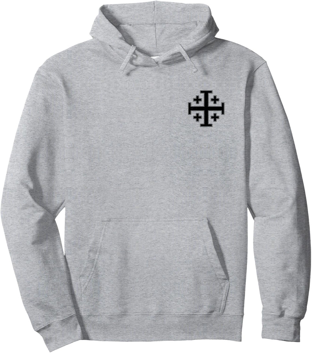 Jerusalem-Kreuz-Rittertempel, fünfgefaltet, Kreuz, Ritter-Tempel Pullover Hoodie