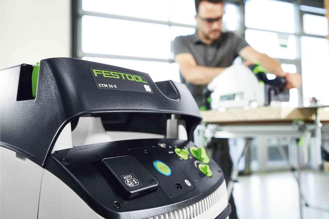 Festool Absaugmobil CTM 36 E CLEANTEC (mit Hauptfilter, SELFCLEAN Filtersack, Saugschlauch glatt Ø 2