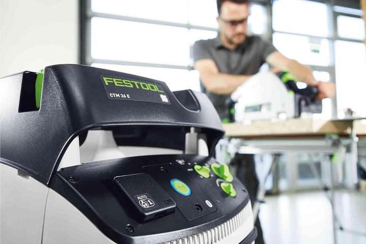 Festool Absaugmobil CTM 36 E CLEANTEC (mit Hauptfilter, SELFCLEAN Filtersack, Saugschlauch glatt Ø 2
