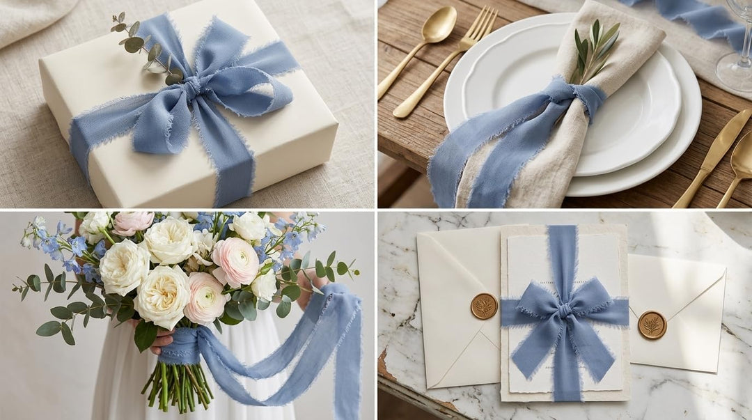 3 Rollen Geschenkband Chiffonband 3,8 cm x 6 m Schleifenband Bänder für Hochzeiten, Festival Crx3-11