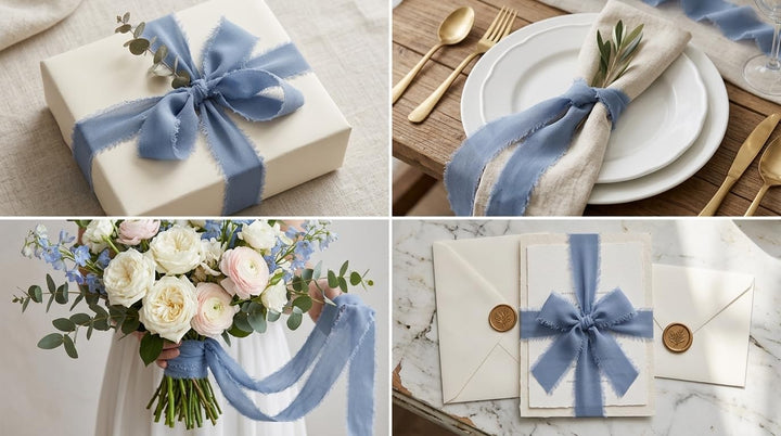 3 Rollen Geschenkband Chiffonband 3,8 cm x 6 m Schleifenband Bänder für Hochzeiten, Festival Crx3-11