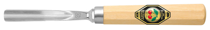 "KIRSCHEN" Werkzeuge 3240010 | Kerbschnitzbeitel mit Weissbuchenheft Stich 39, gebogen & V-förmig -