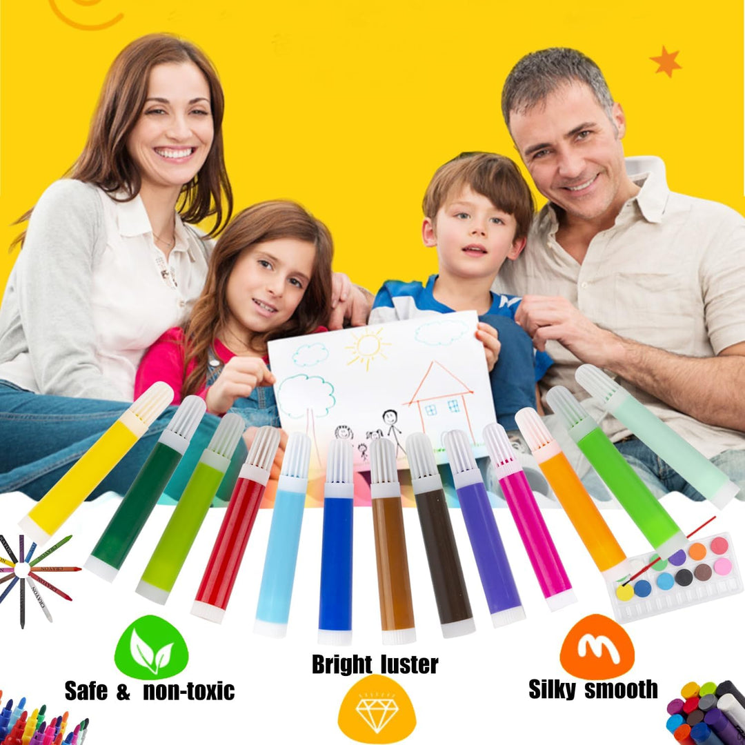 KINSPORY Premium Malkoffer Deluxe 278-teilig Malset für Kinder Anfänger Tolles Buntstifte Set, Wasse
