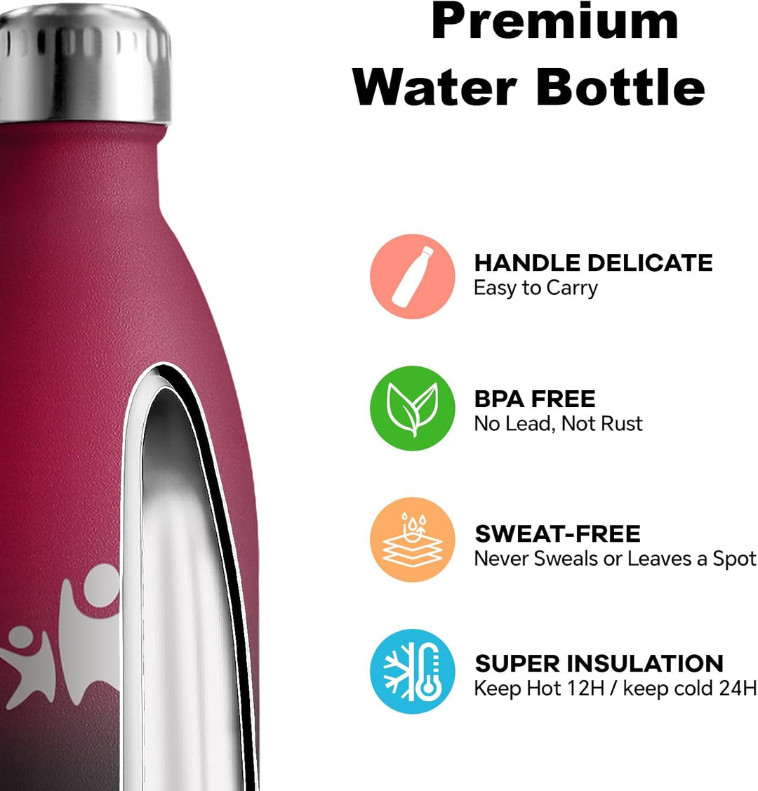 Trinkflasche- 1l- Trinkflasche Edelstahl, Thermosflasche Auslaufsicher, Kann mit dir Tragen, Wasserf
