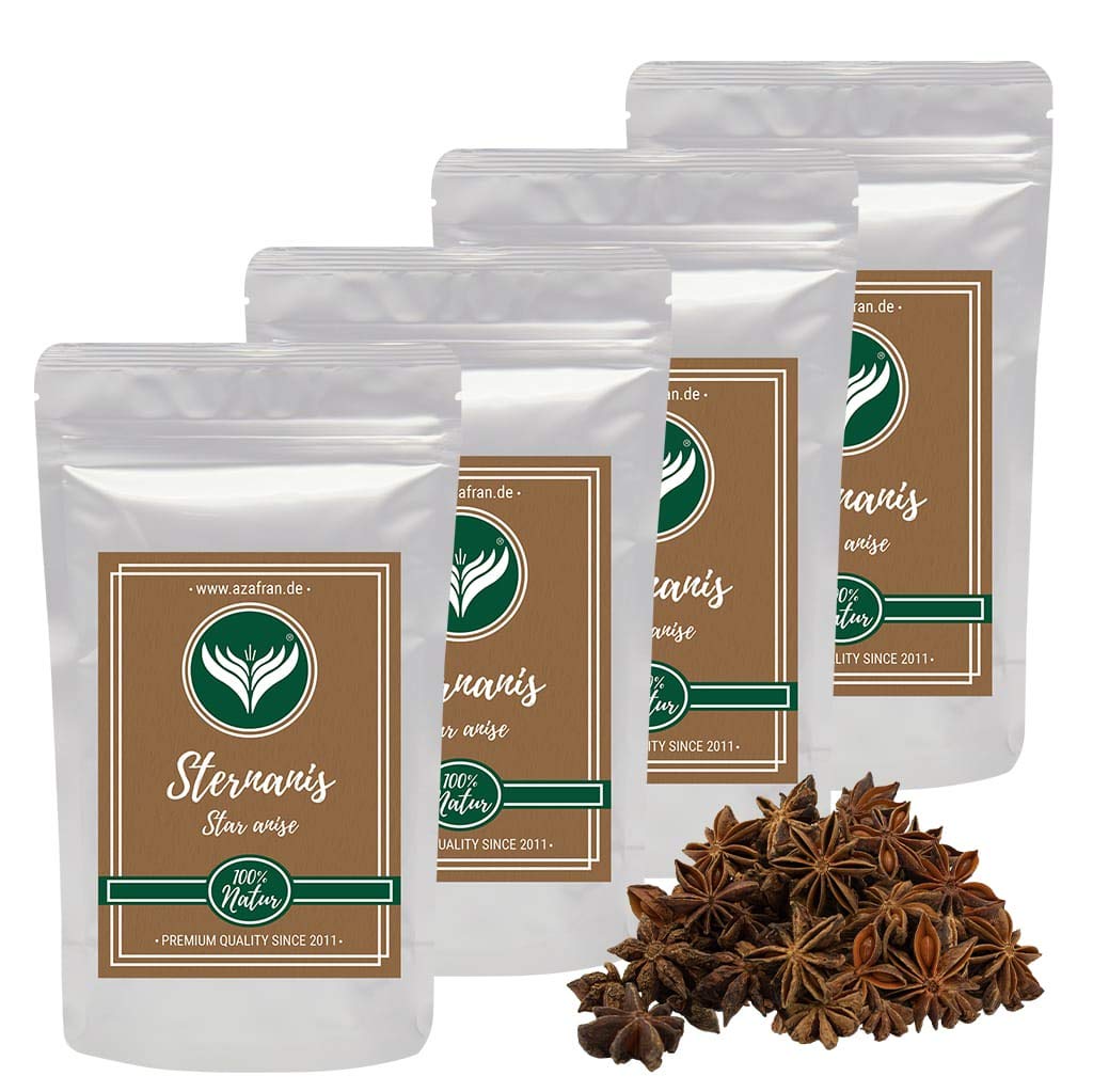 Azafran Sternanis - Anissterne ganz - Anis Sterne zum kochen, basteln und dekorieren 1kg 1000 g, 100