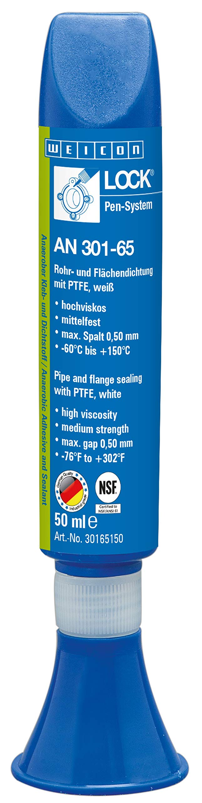 WEICONLOCK® AN 301-65 50 ml Rohr-, Flächendichtung für Gewinde, NSF-Zulassung
