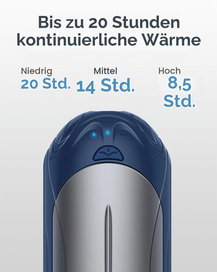 BOSONER Handwärmer Elektrisch Taschenwärmer Wiederaufladbar: 2er-Set 6000mAh Elektrischer Handwärmer