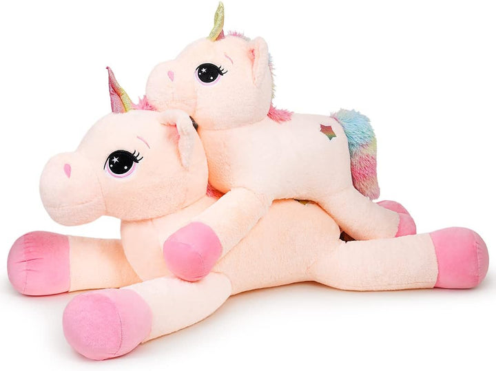 Yeqivo Riesen Einhorn Spielzeug Plüsch Grosses Regenbogen Lila Einhorn Kuscheltier Schöne Einhorn Ge
