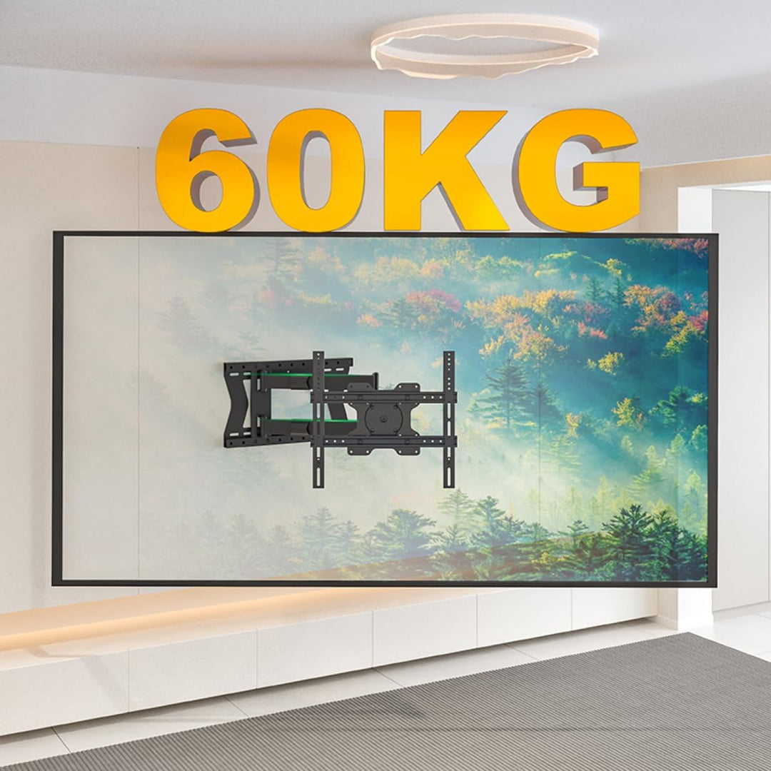 XTRARM TiTon T 80 cm Wandabstand, TV Wandhalterung, Langer Schwenkarm, ausziehen, schwenken, für TV
