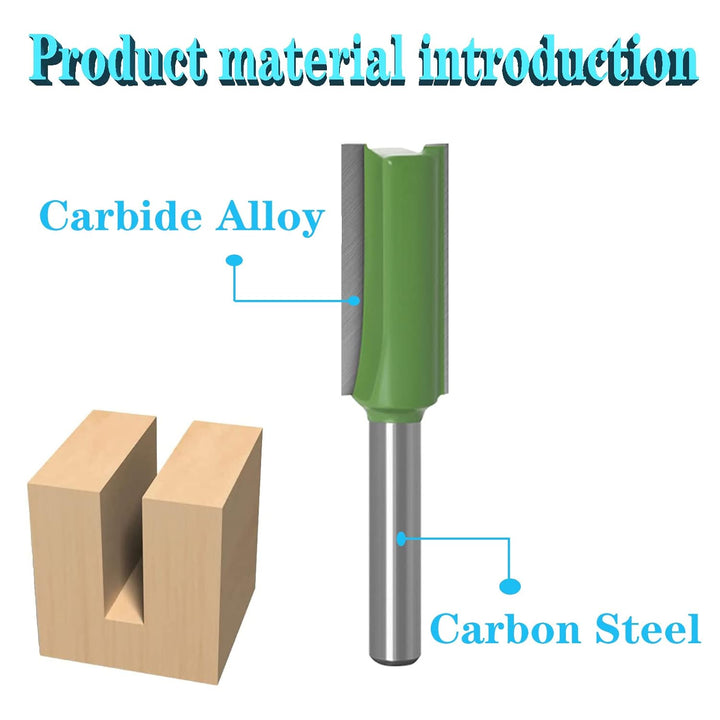 Yuentoen 7 Stück Nutfräser,Fräser für Oberfräse 6mm Schaft,Gerade Oberfräsen Bits Set,Nutenfräser Ro