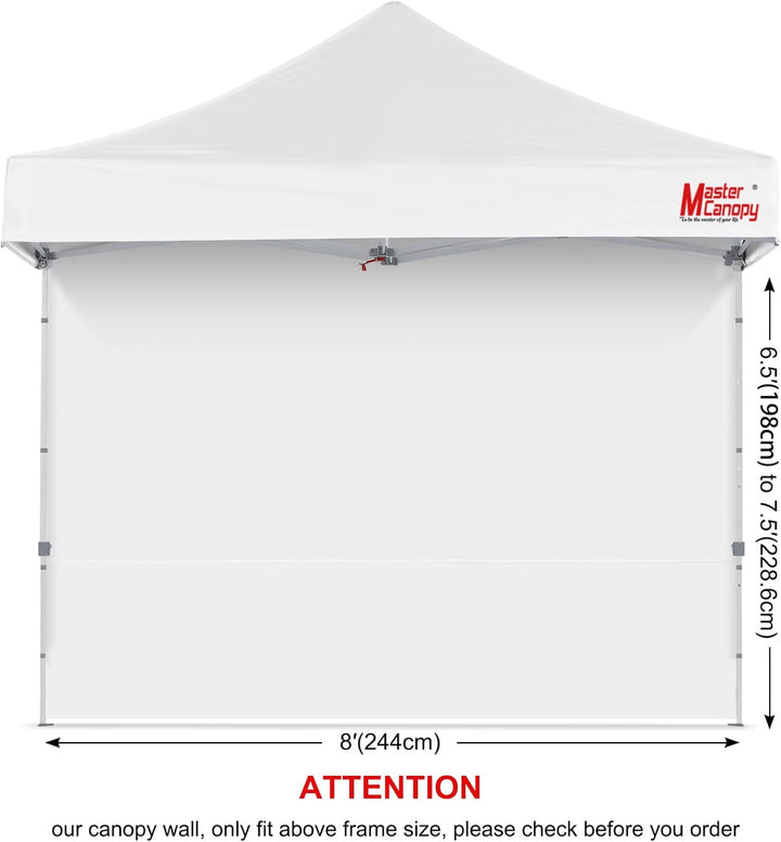 MasterCanopy Seitenwand/Seitenteil für 2,5 x 2,5 m Pop-up-Pavillon, Faltpavillon, Zelt, Canopy, 1 St