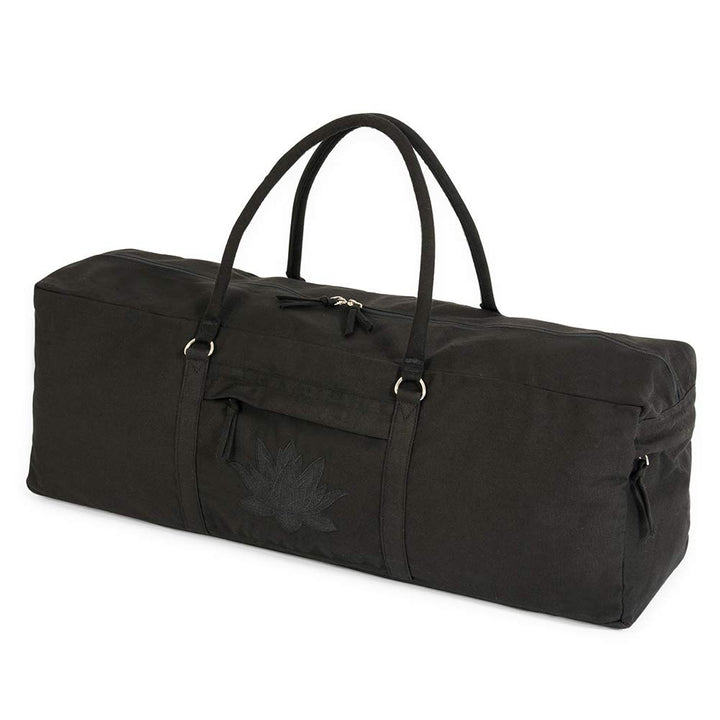 Yoga Studio YS/KitBag/SolidColours/Black Yoga Kit, 71 x 23 x 18 cm, Baumwolle Yogamatte Tasche mit A