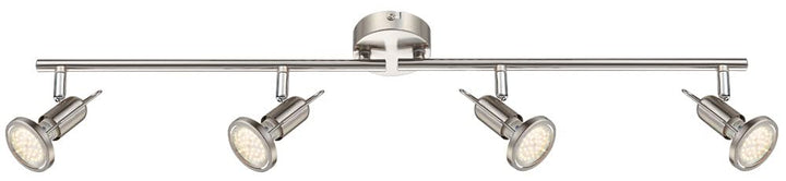Spotleiste Leuchte Deckenlampe Leuchte Wohnzimmerleuchte Schlafzimmer, 4 flammig Spots beweglich, Ni