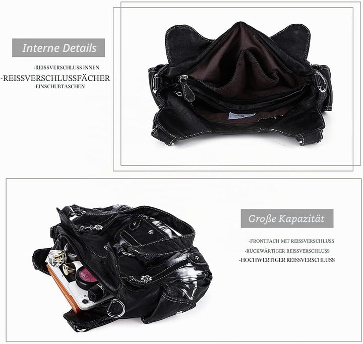 Angel Barcelo Damen Geldbörsen und Handtaschen PU Leder Umhängetasche Mode Hobo Taschen für Mädchen