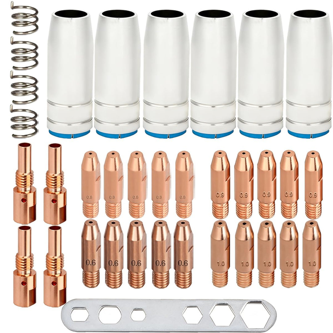 MB25 25AK Verschleissteile Set-Schweissbrenner-Zubehörset für MIG/MAG Schweisszubehör, bestehend aus