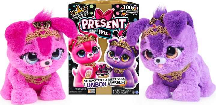 Present Pets, Princess Puppy Interaktives Plüschtier mit über 100 Geräuschen und Aktionen (Stil kann