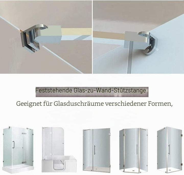40 cm Edelstahl rahmenlose Dusche Tür Feste seitenwandplatte wall-to-glass Unterstützung Bar für 6mm