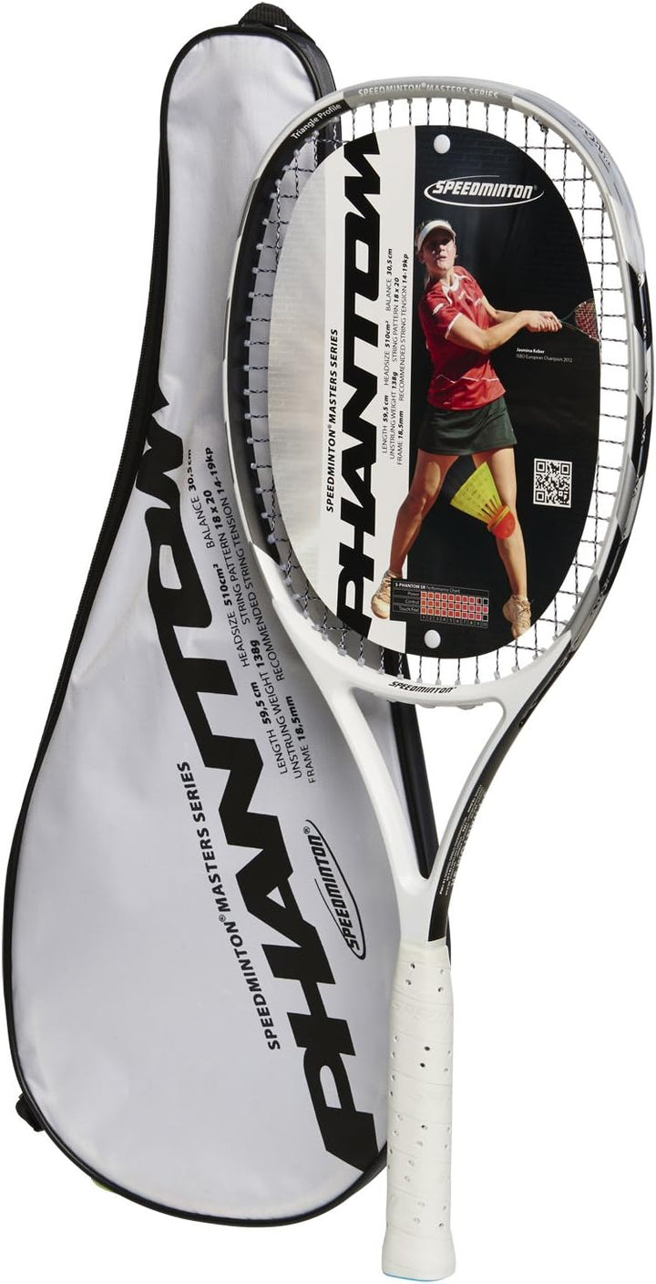 Speedminton® Racket Phantom, Weiss/Schwarz/Silber