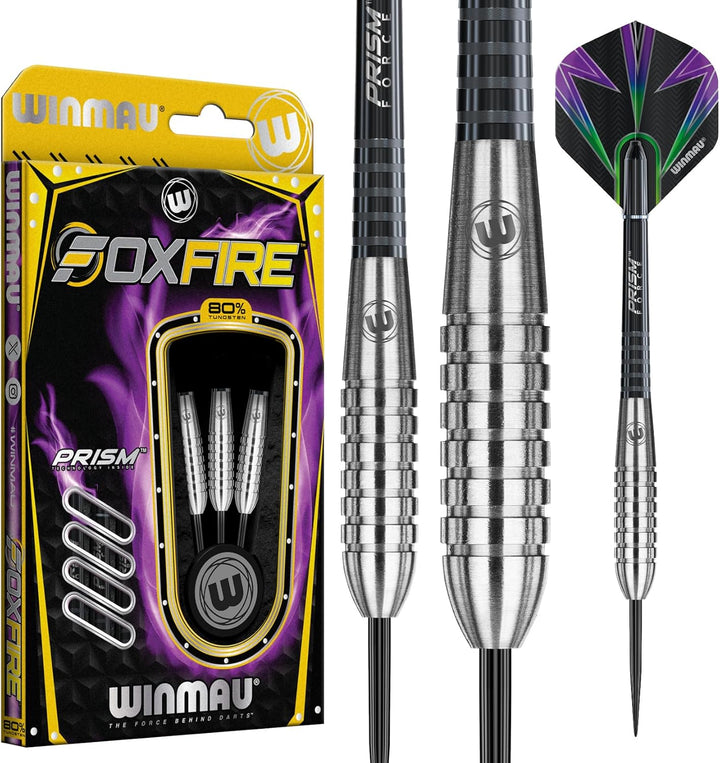 Winmau Foxfire Profi Wolfram Steeltip Dartpfeile Set mit Flights und Schäfte 26 g, 26 g