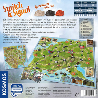 Kosmos 694265 Switch & Signal, Gemeinsam ans Ziel, kooperatives Eisenbahn-Spiel für 2-4 Spieler, ab