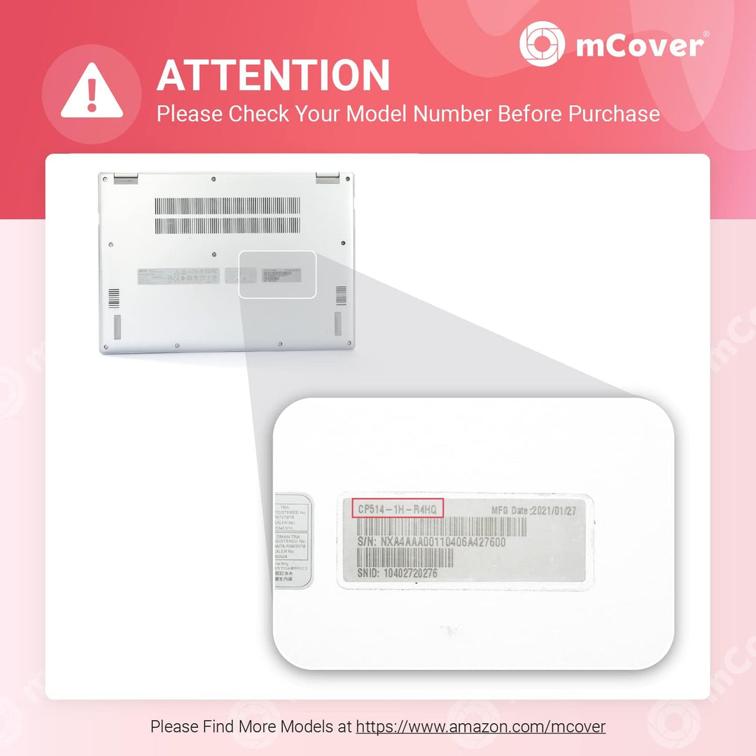 mCover Schutzhülle nur kompatibel mit Acer Chromebook Spin 514 CP514-1H Serie 2020 ~ 2022 (14 Zoll /