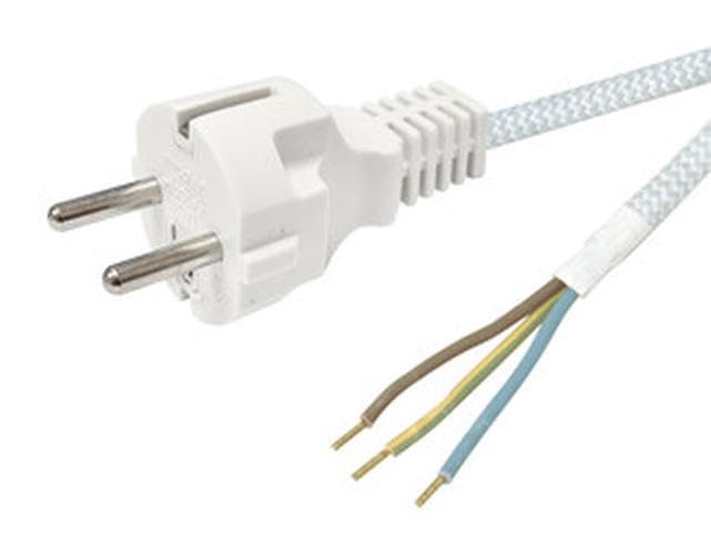 Elektrischer Anschluss für Bügeleisen, 2 m, 3 x 0,75 mm, ideal für die einfache Verwendung und Strom
