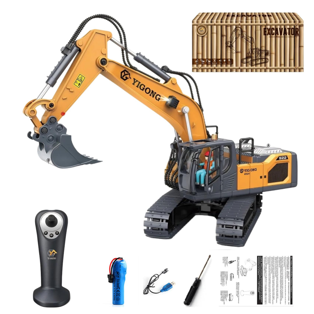 RC Bulldozer, 11 Kanal Ferngesteuertes Bulldozer Baufahrzeug Spielzeug 1:20 Voll funktionsfähiger RC