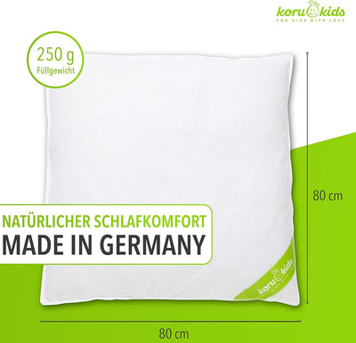 Koru Kids® Kinderwagendecke 80x80 cm - 100% Daunen – Decke Kinderwagen Winter – bis 60 Grad waschbar