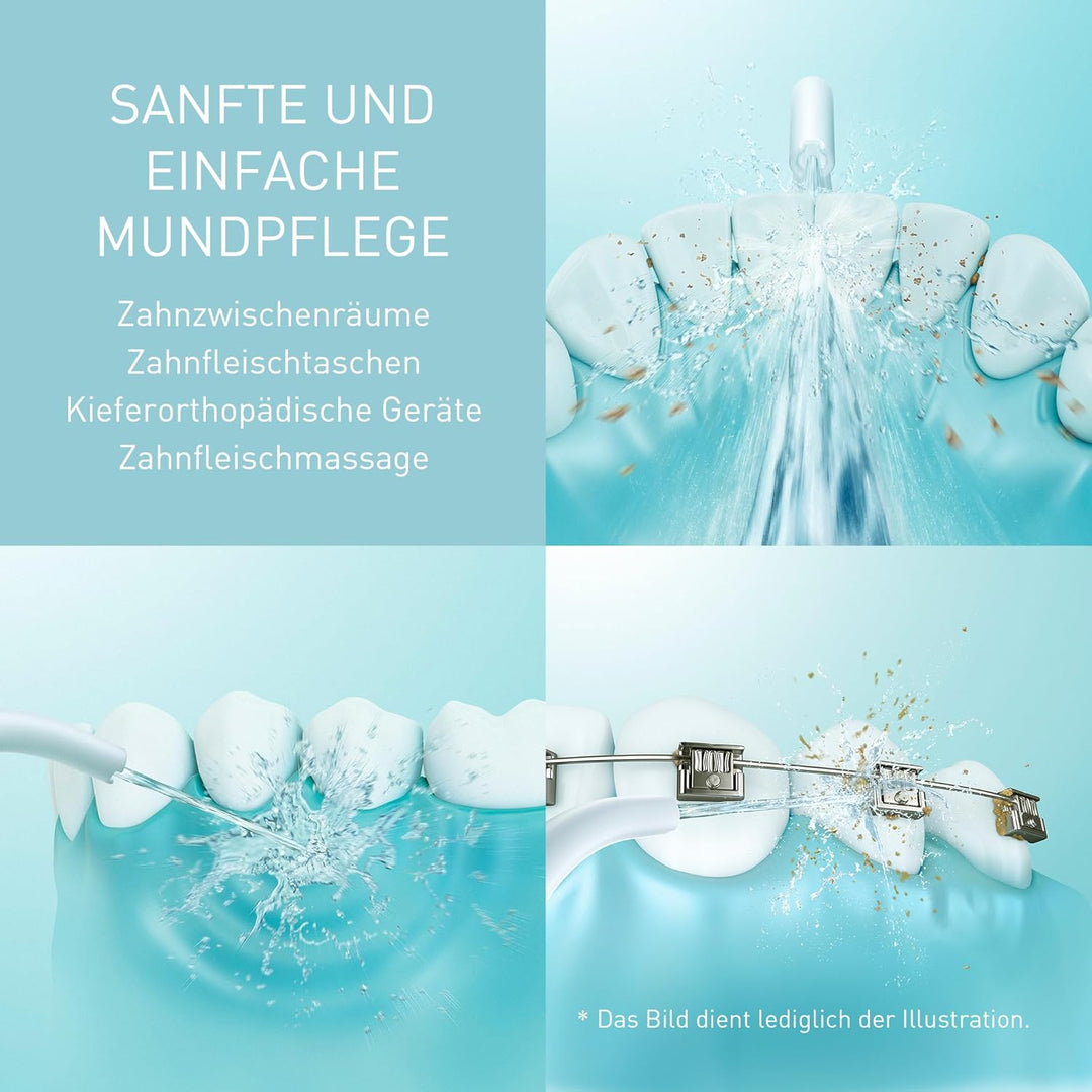 Panasonic Series 300 Munddusche EW-DJ26-V303, Munddusche für Zähne, 200 ml, IPX7, 2 normale Düsen, 5