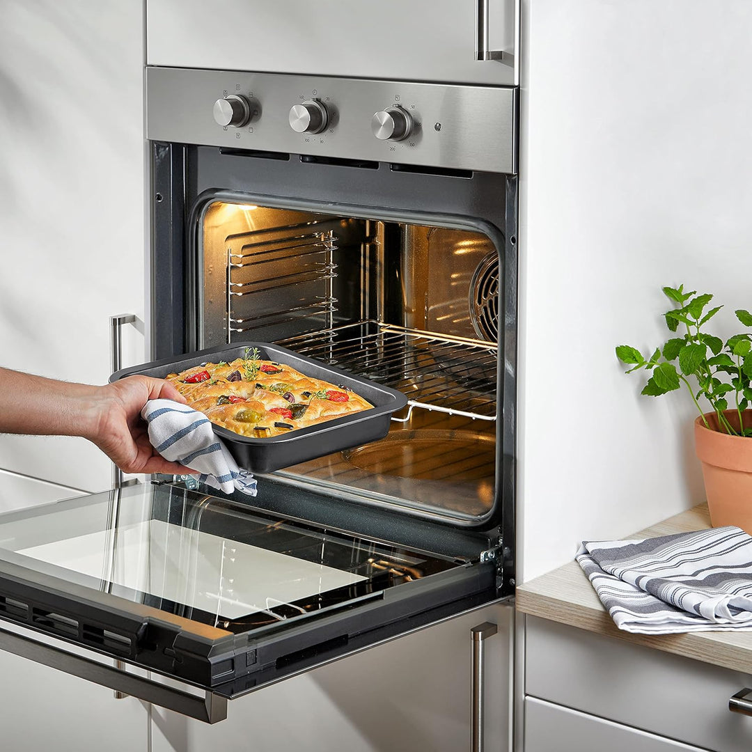 Grizzly 2x Auflaufform, Grösse klein, antihaftbeschichtet, mit Griffrand, auch als Lasagneform, Brät