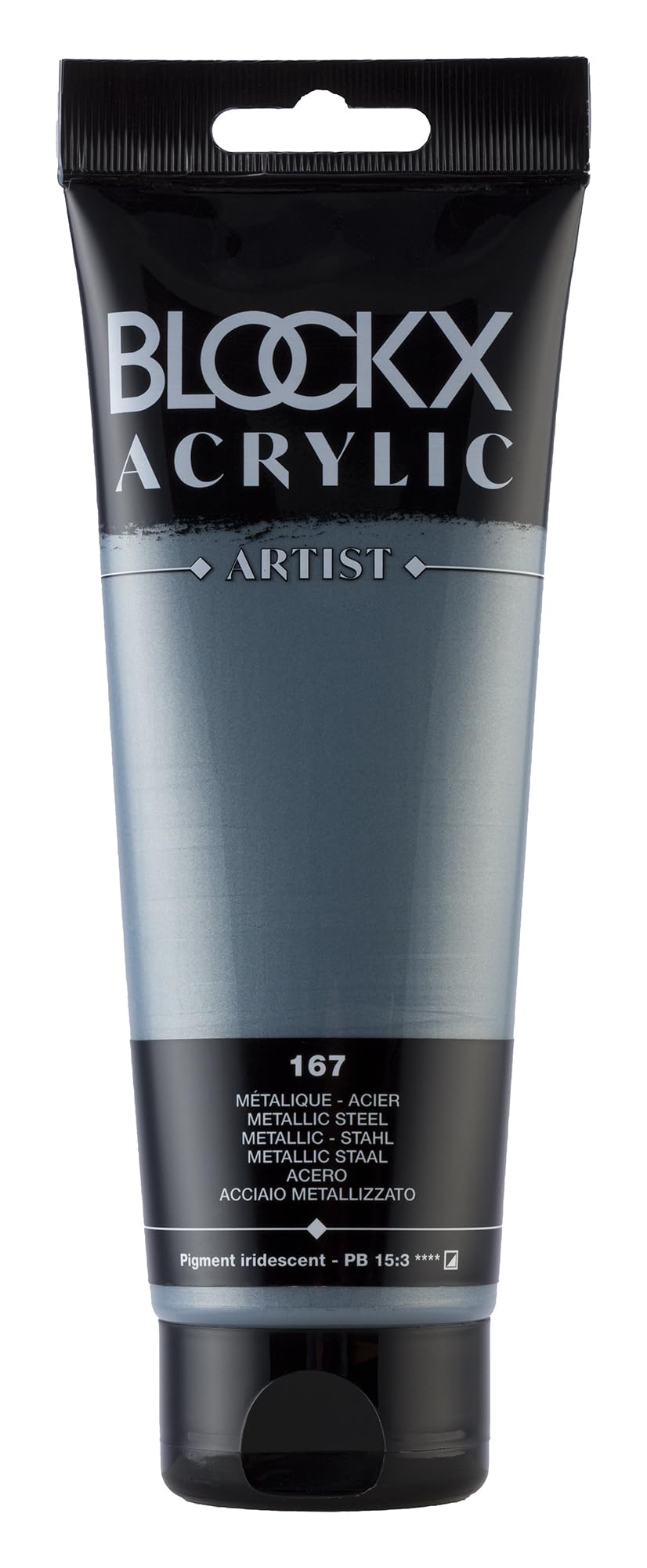 Blockx 61167BXC - Tube 250ml, feine Acrylfarbe, Acrylic Artist, halbdeckend und satiniert, PB 15:3 M