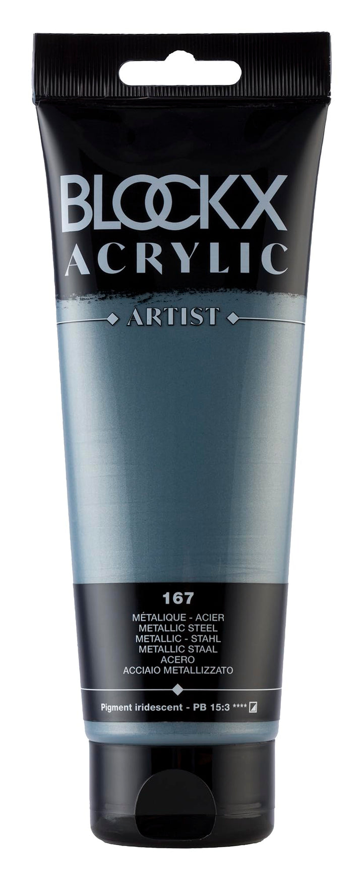 Blockx 61167BXC - Tube 250ml, feine Acrylfarbe, Acrylic Artist, halbdeckend und satiniert, PB 15:3 M
