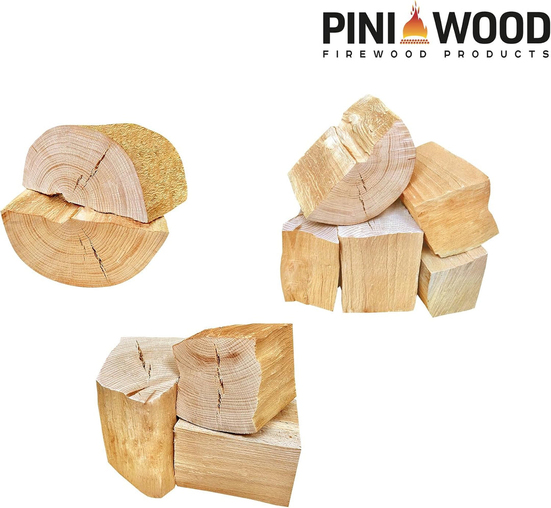 PINI Räucherholz Smokerholz Grillholz BBQ-Holz Wood Chunks Buchenholz OHNE RINDE 30 kg für Smoker Gr