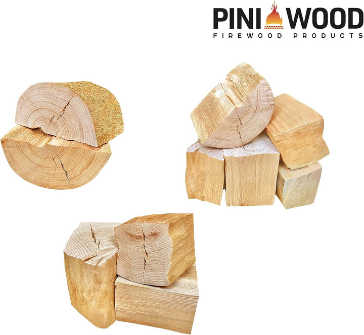 PINI Räucherholz Smokerholz Grillholz BBQ-Holz Wood Chunks Buchenholz OHNE RINDE 30 kg für Smoker Gr