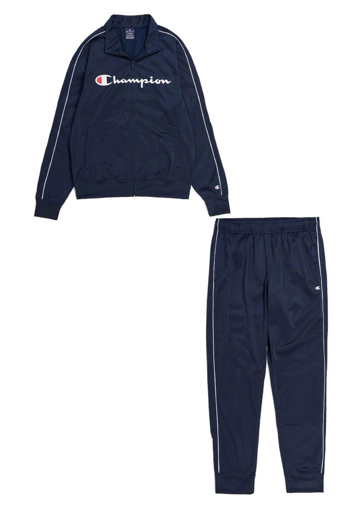 Champion Herren Legacy Tracksuits-Poly-warpknit Full Zip Sportanzug S Blu Marino, S Blu Marino