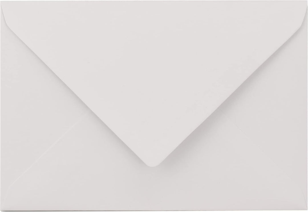 75x DIN C5 Kuverts 15,7 x 22,5 cm in weiss mit goldenem Seidenfutter - Nassklebung - Blanko Brief-Um