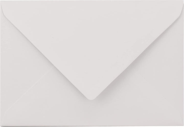 50x DIN C5 Kuverts 15,7 x 22,5 cm in weiss mit goldenem Seidenfutter - Nassklebung - Blanko Brief-Um