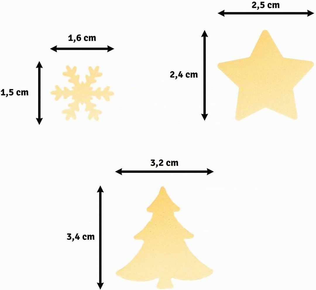Vaessen Creative Stanzer Set - Motivstanzer - Weihnachten - 3 Stück - Tonpapier und Bastelmaterial b