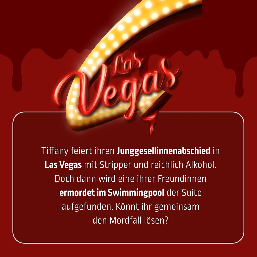 MORD bei Tisch Krimidinner für Zuhause - 5 bis 7 Personen - Der Las Vegas Fall - Das Krimi Spiel ab