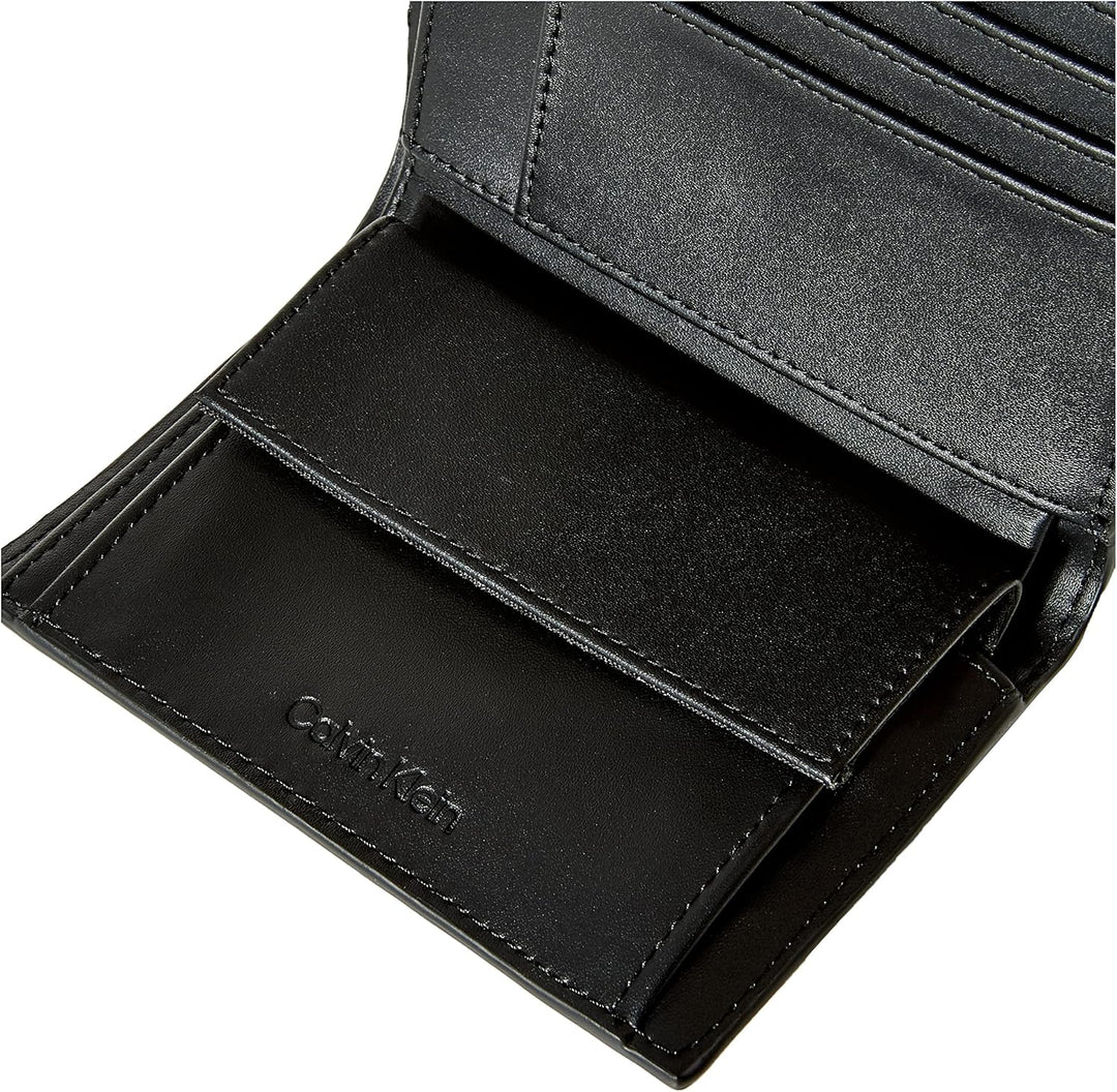Calvin Klein Damen Elevated Trifold Md Saffiano Geldbörsen, Ck Schwarz
