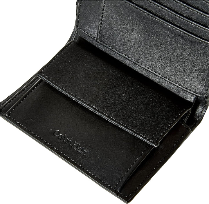 Calvin Klein Damen Elevated Trifold Md Saffiano Geldbörsen, Ck Schwarz