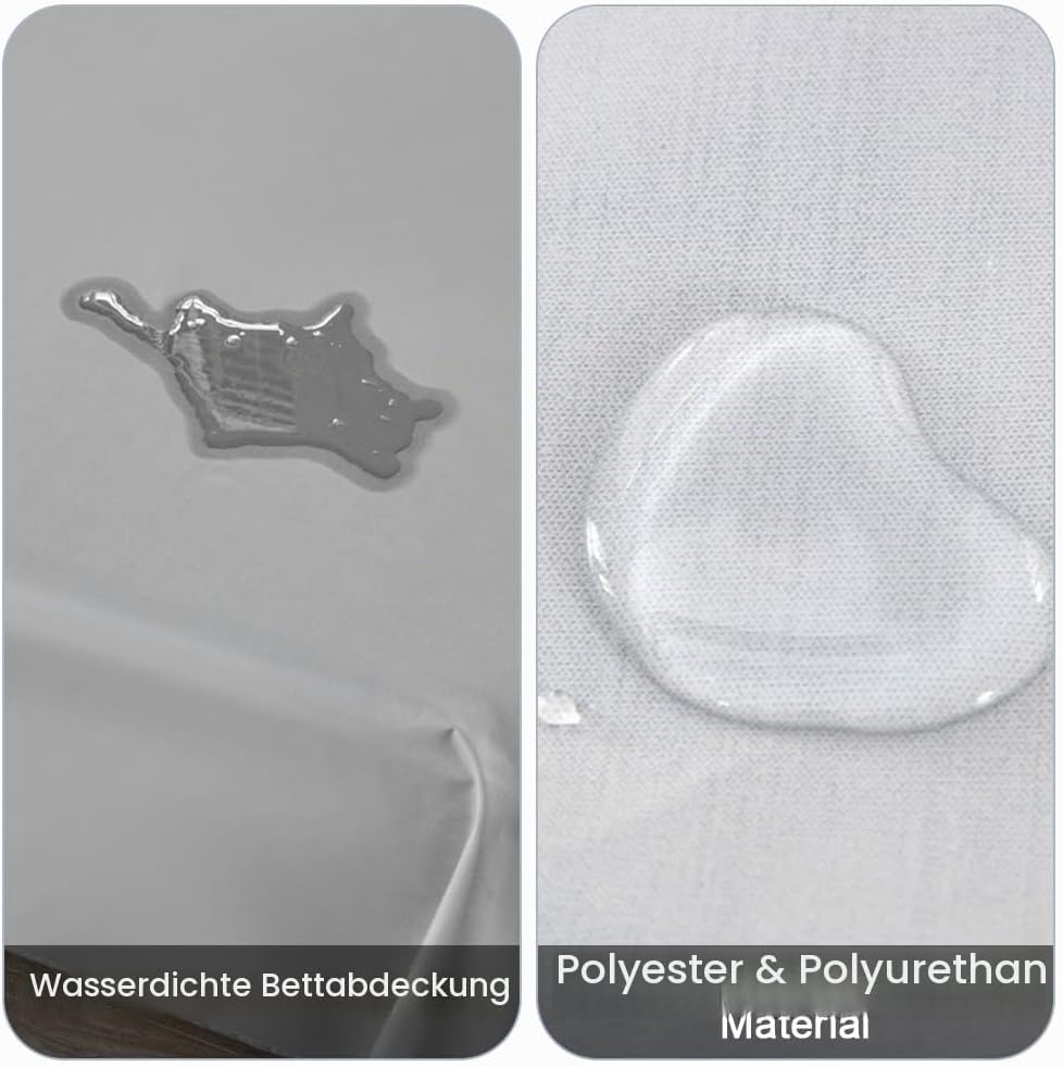 DUJUIKE 100% wasserdichte Schutzdecke oder Liner für Bett, Matratzenschoner für das Bett, Wiederverw